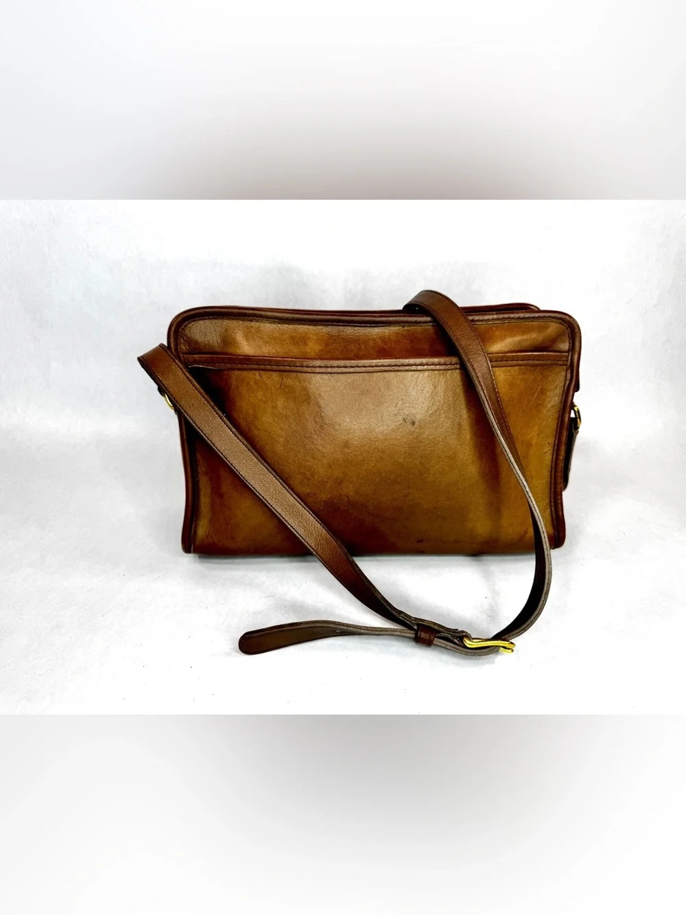 Coach Tan Leather Messenger Bag